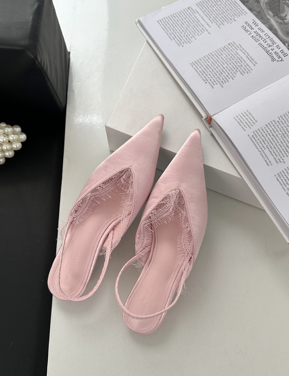 Lace sweet sandals low France style shoes for women