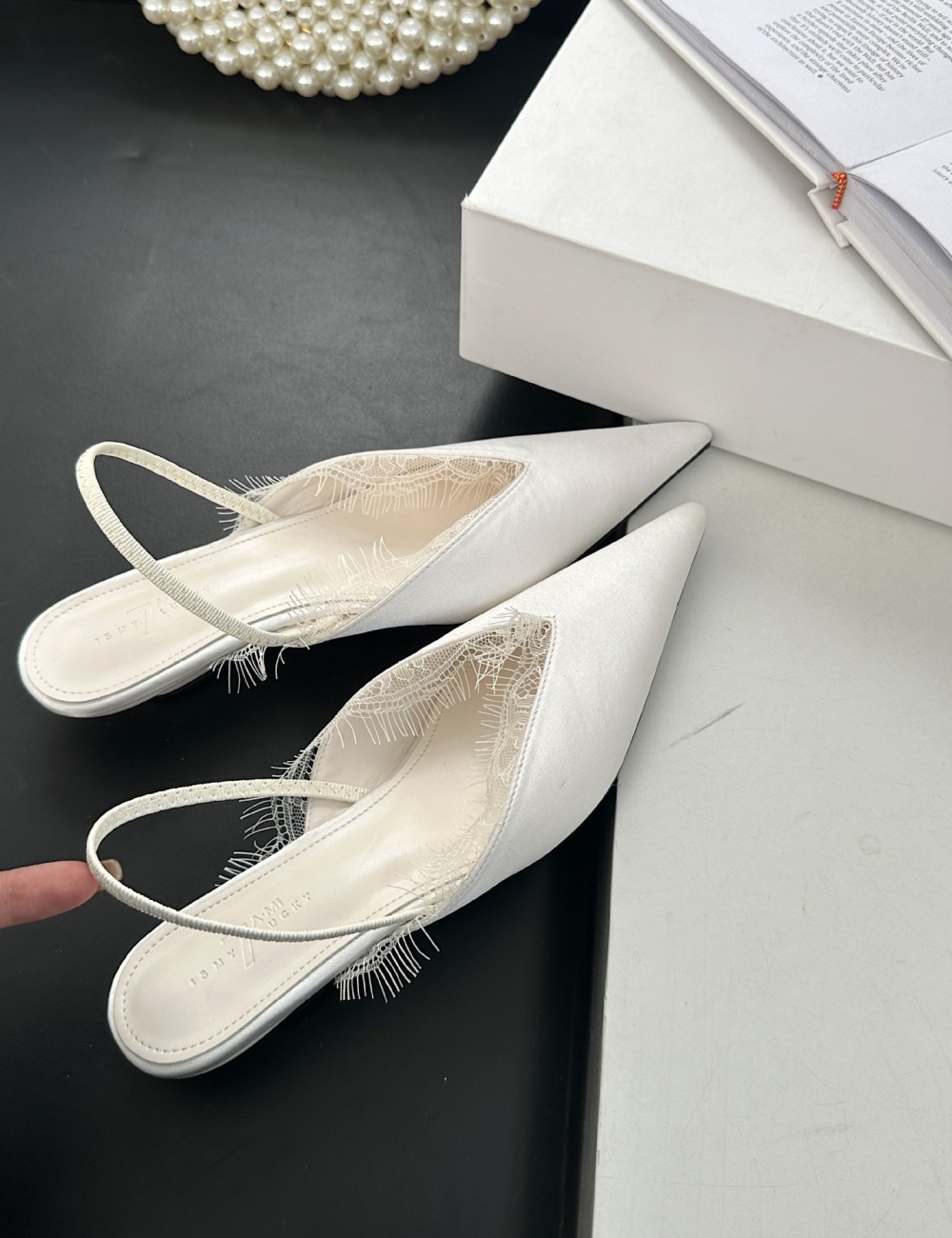 Lace sweet sandals low France style shoes for women