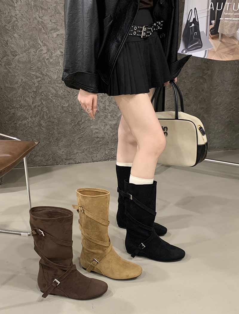 Broadcloth half Boots autumn thigh boots for women
