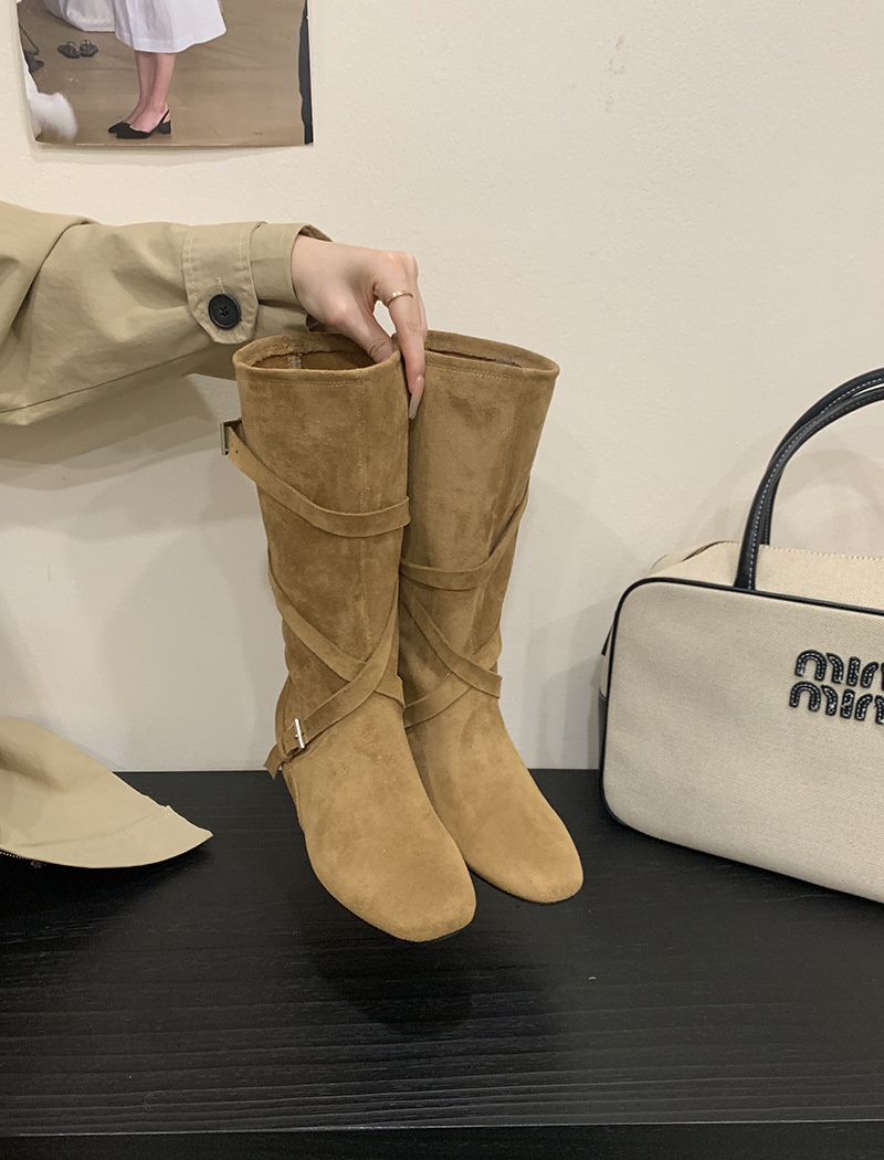 Broadcloth half Boots autumn thigh boots for women