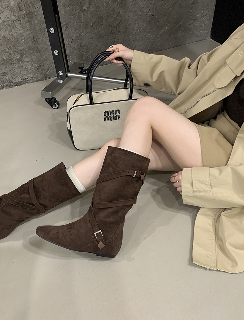 Broadcloth half Boots autumn thigh boots for women