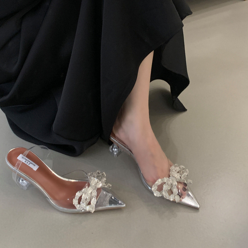 Summer high-heeled shoes transparent sandals for women