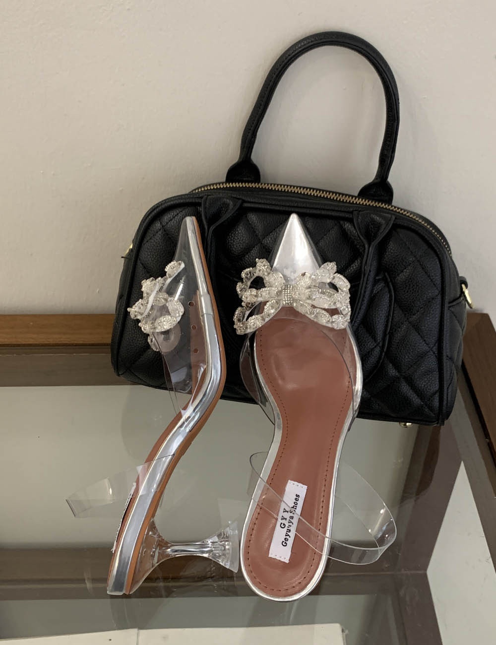 Summer high-heeled shoes transparent sandals for women