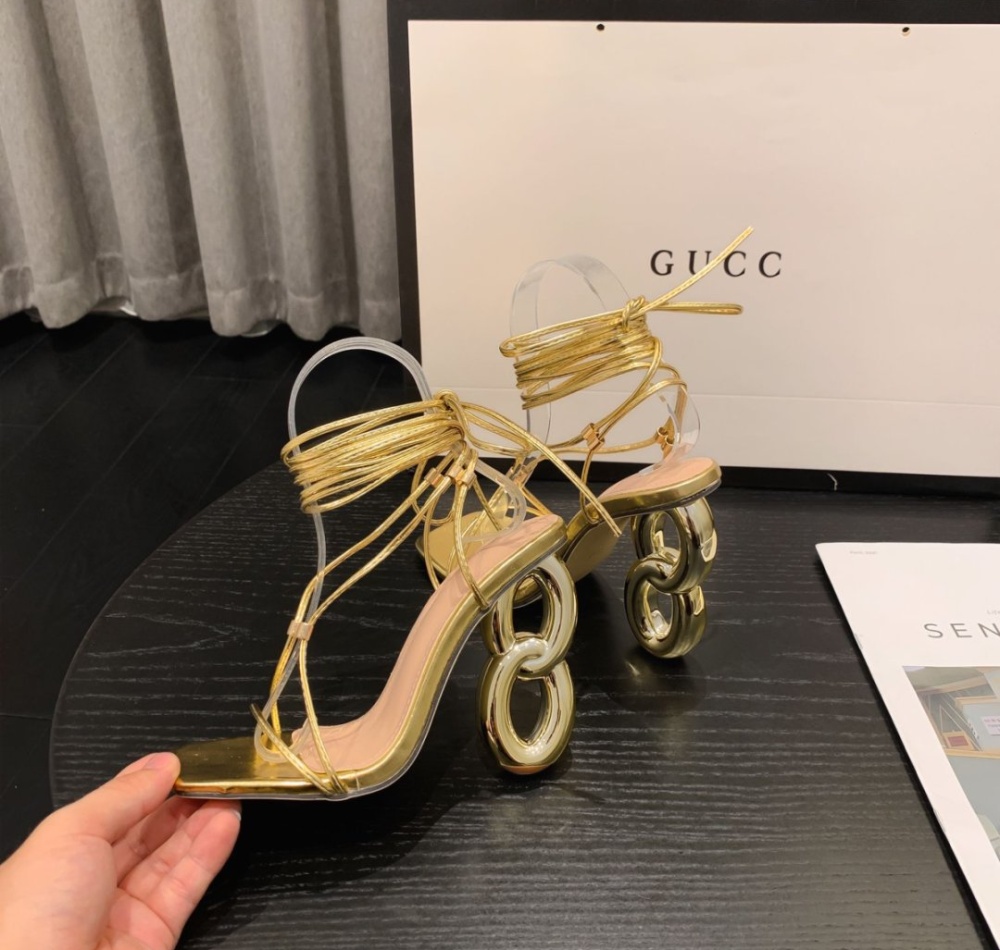 Cross fashion sandals large yard high-heeled shoes