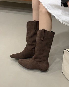 Flat half Boots pure boots for women