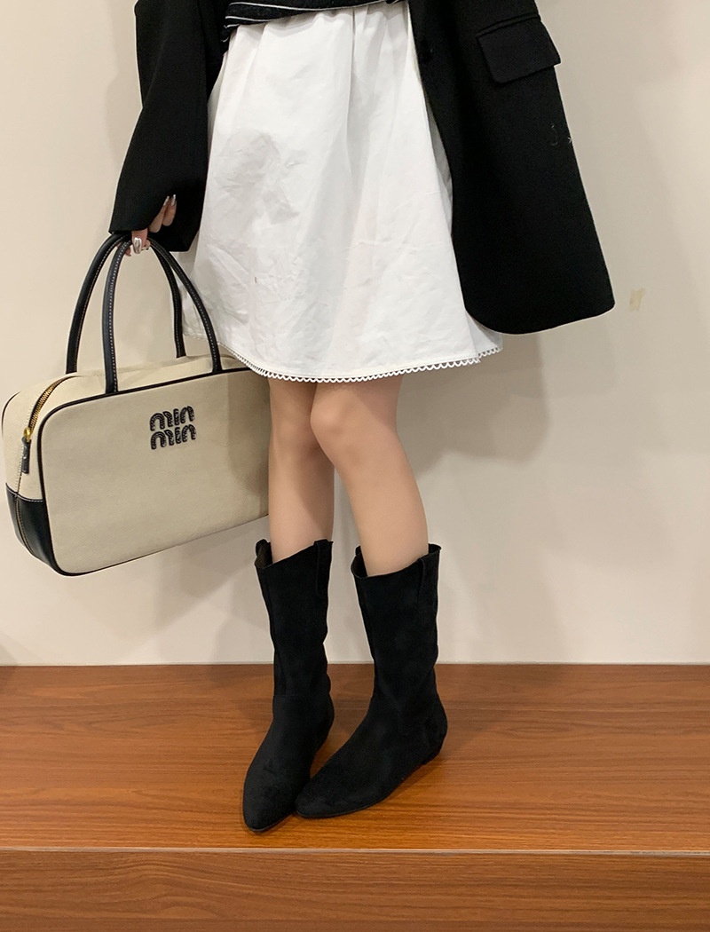 Flat half Boots pure boots for women