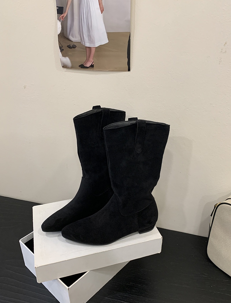 Flat half Boots pure boots for women