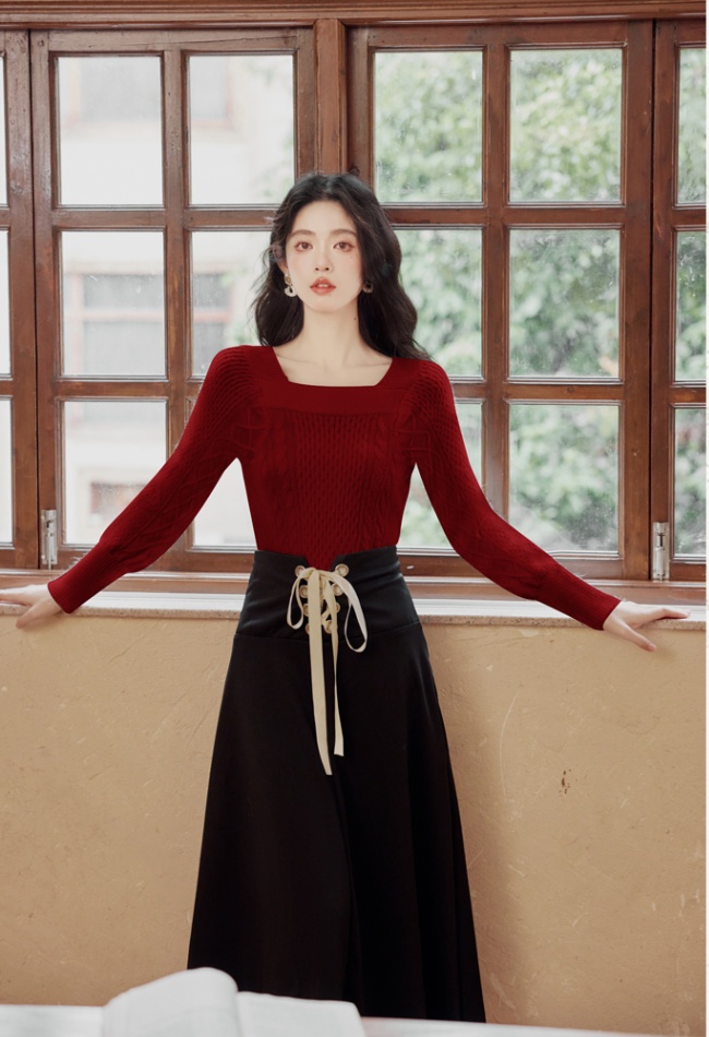 Casual dress long skirt 2pcs set for women