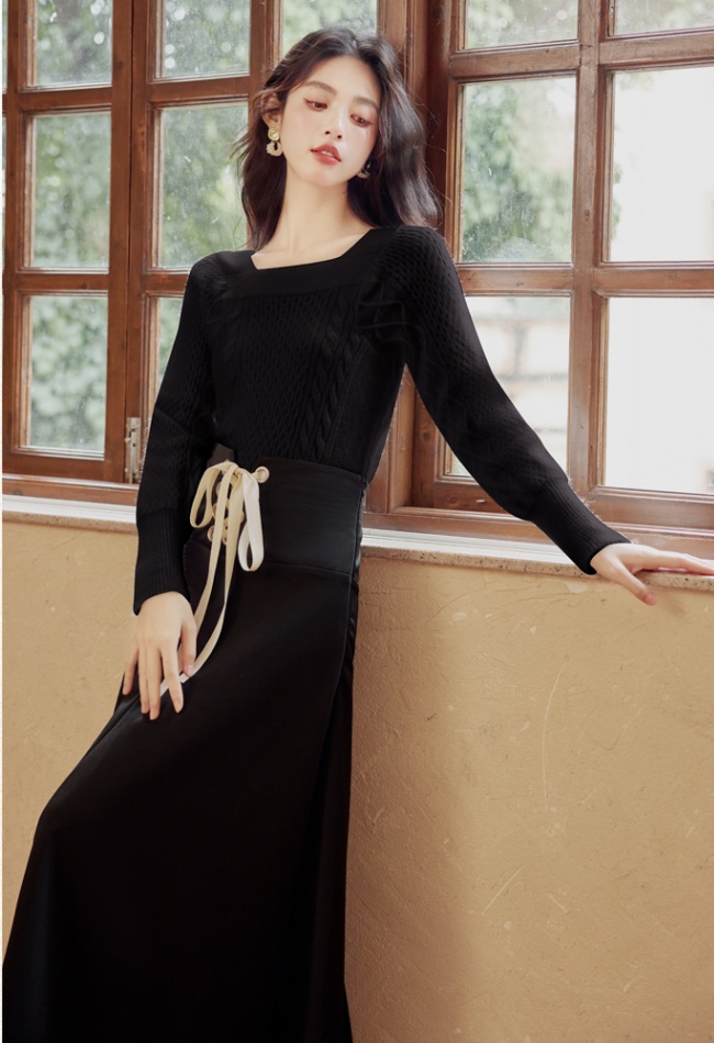 Casual dress long skirt 2pcs set for women