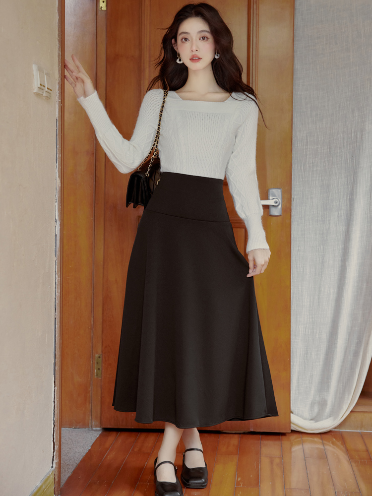 Casual dress long skirt 2pcs set for women