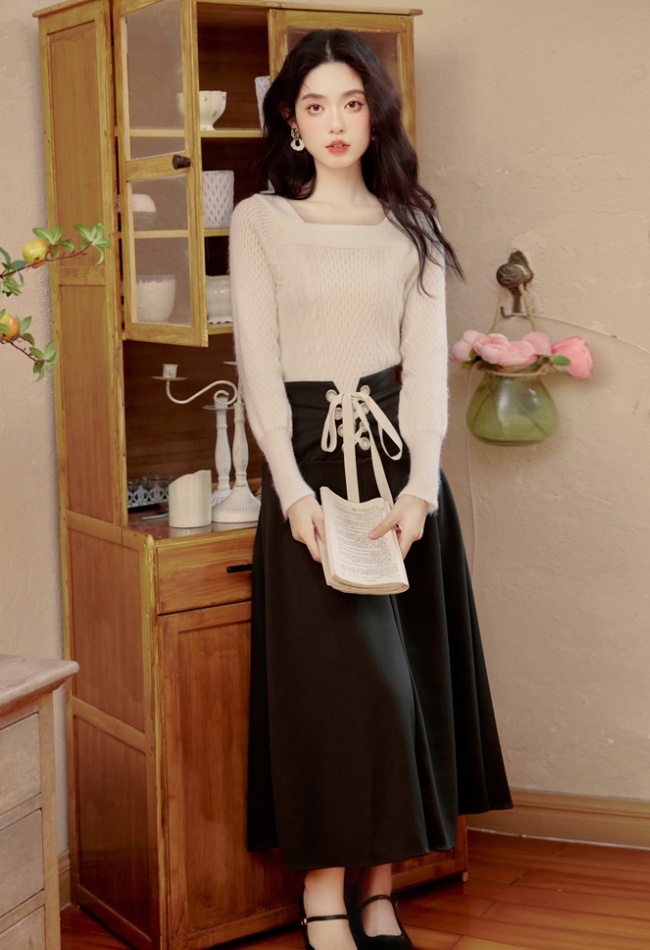 Casual dress long skirt 2pcs set for women