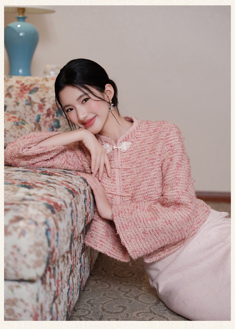 Chanelstyle short skirt ladies coat 2pcs set