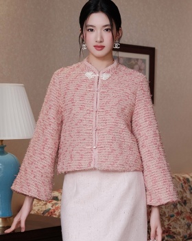 Plus velvet chanelstyle autumn and winter coat