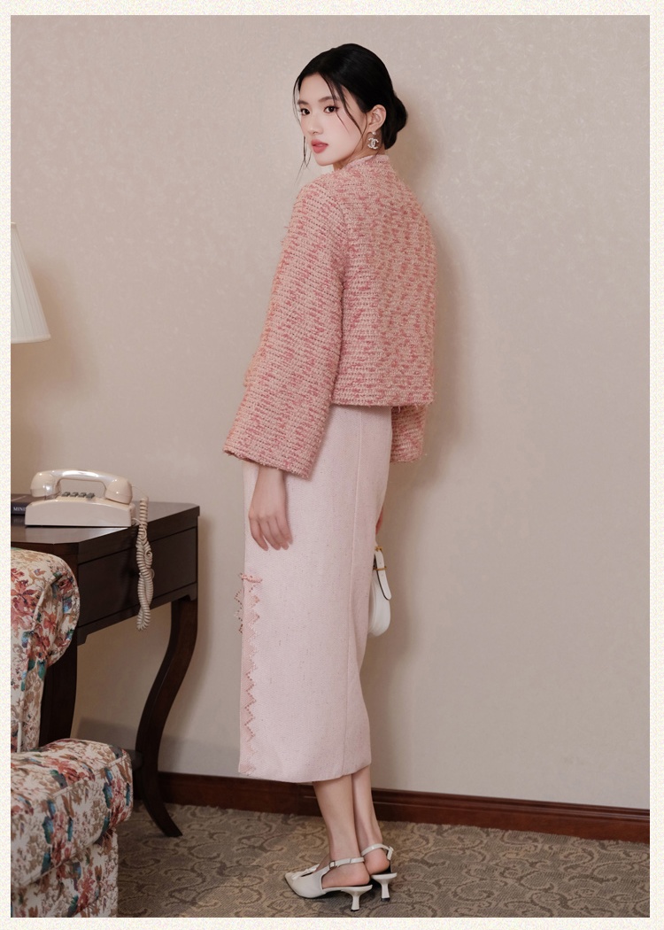 Plus velvet chanelstyle autumn and winter coat