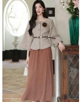 Chanelstyle grace coat ladies short skirt 2pcs set