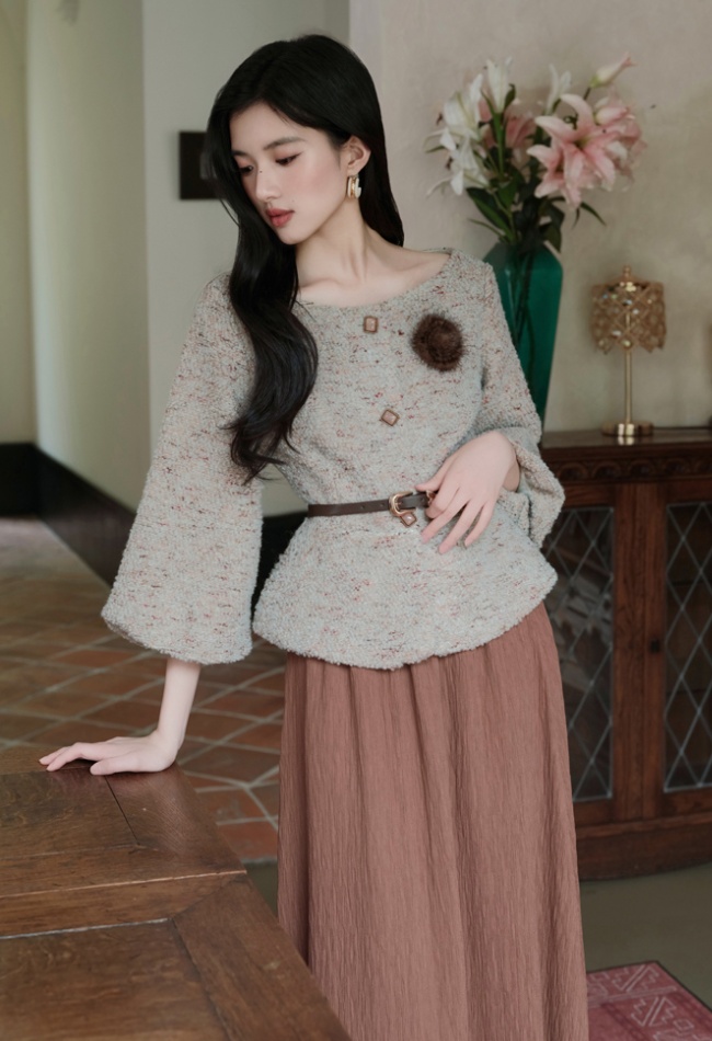 Chanelstyle grace coat ladies short skirt 2pcs set