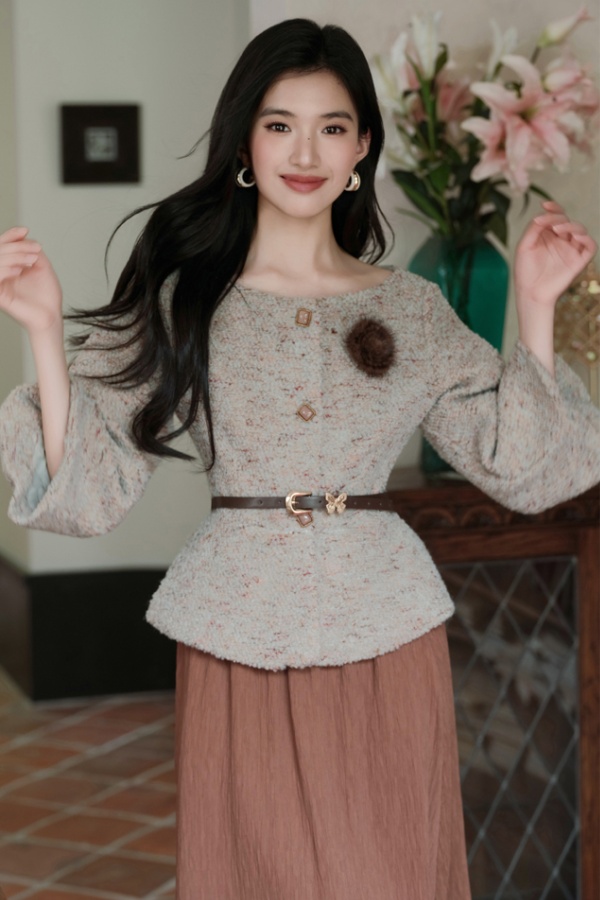 Chanelstyle grace coat ladies short skirt 2pcs set