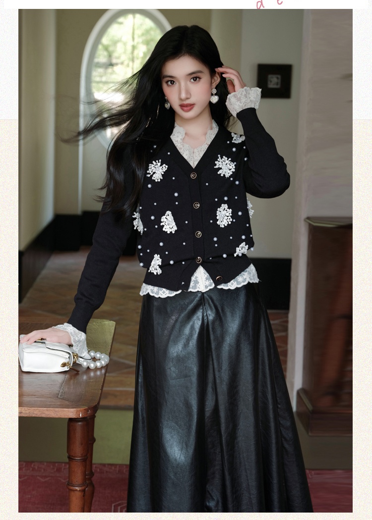 Outside the ride sweater coat 3pcs set