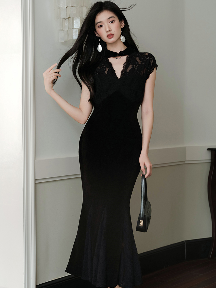 Autumn and winter dress France style cheongsam