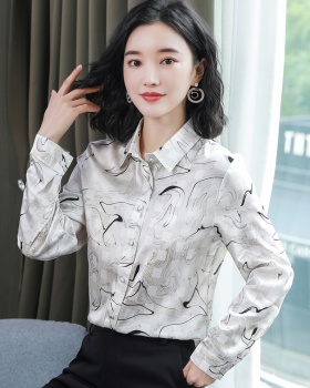 Real silk shirt Western style tops for women