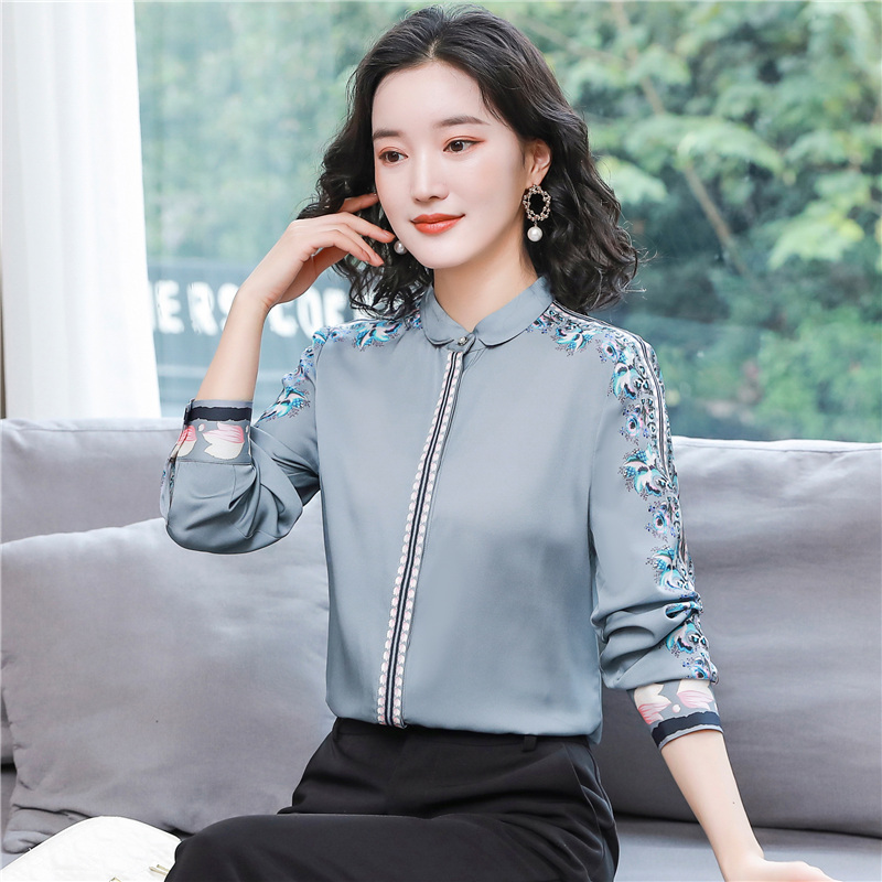Long sleeve temperament shirt fashion tops for women