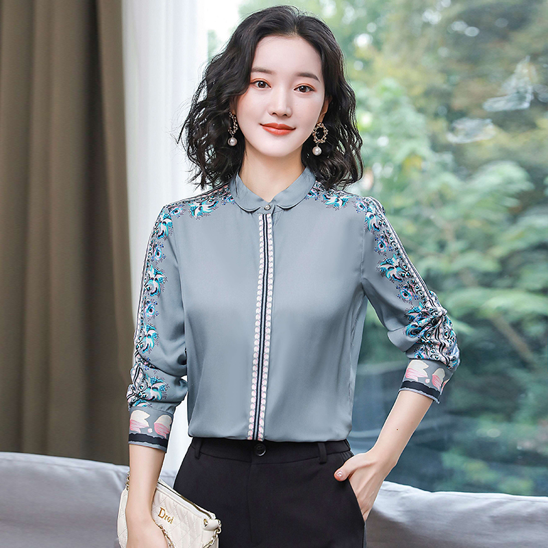 Long sleeve temperament shirt fashion tops for women