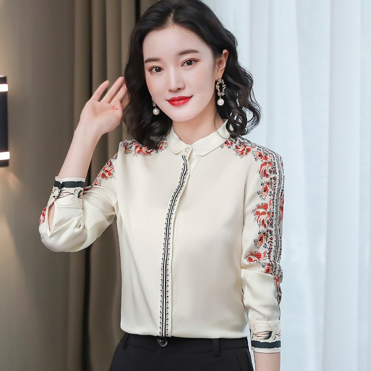 Long sleeve temperament shirt fashion tops for women