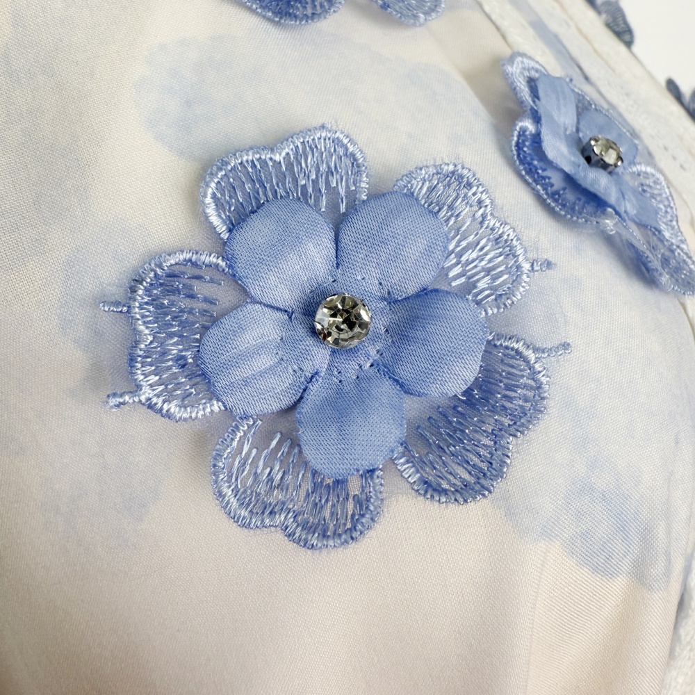 Lantern sleeve printing shirt long frenum dress