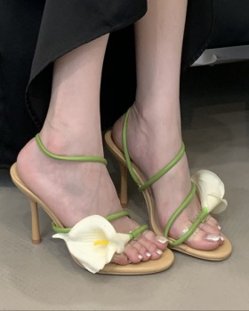 Stereoscopic summer sexy open toe high-heeled sandals for women