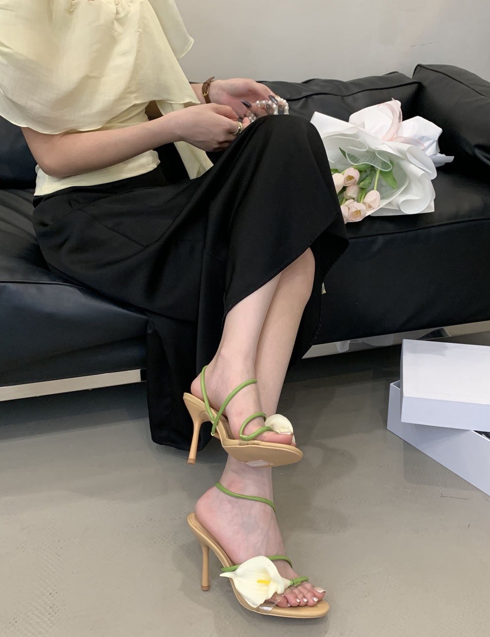 Stereoscopic summer sexy open toe high-heeled sandals for women