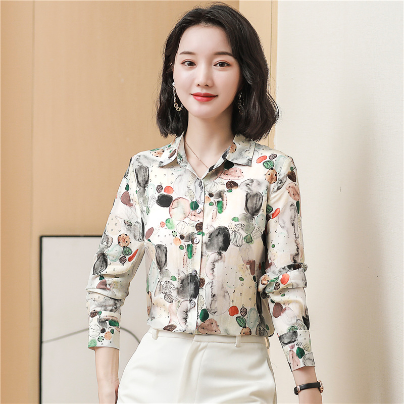 Thin France style tops spring and autumn niche shirt for women