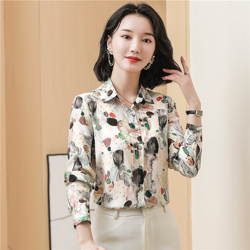 Thin France style tops spring and autumn niche shirt for women