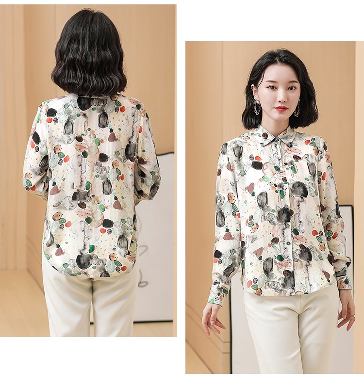 Thin France style tops spring and autumn niche shirt for women