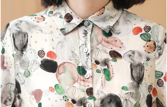 Thin France style tops spring and autumn niche shirt for women