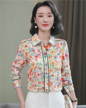 Fashion printing shirt spring and autumn niche tops for women