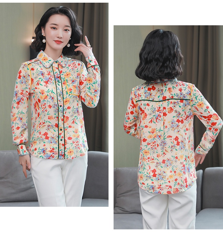 Fashion printing shirt spring and autumn niche tops for women