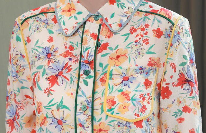 Fashion printing shirt spring and autumn niche tops for women