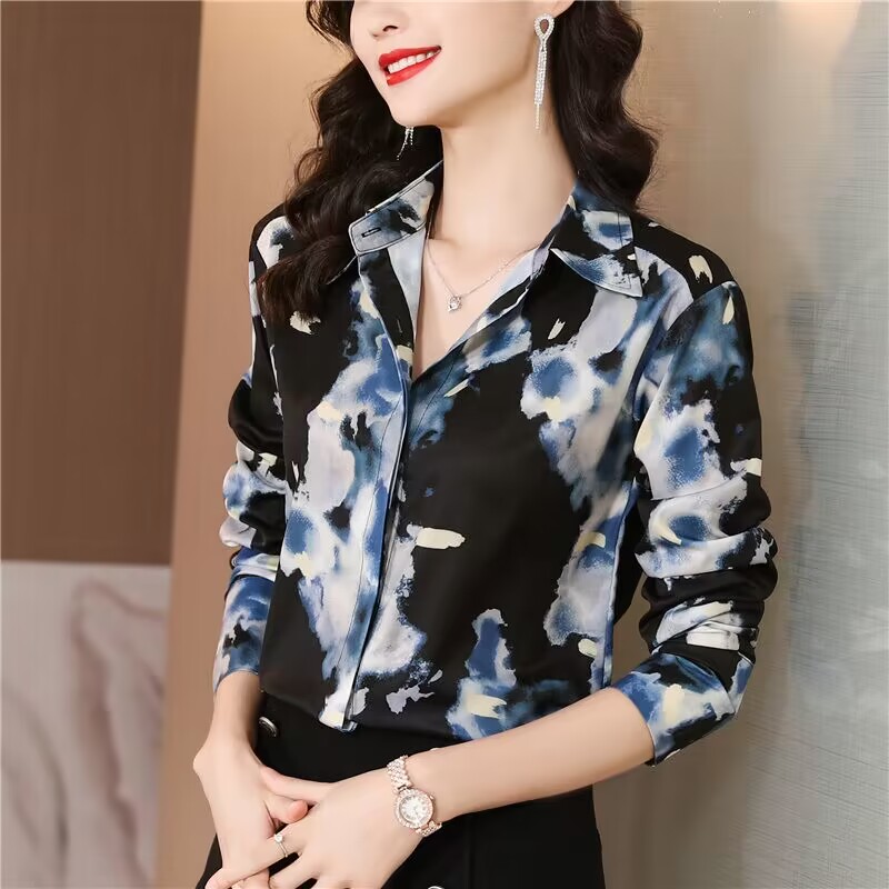 Niche long sleeve tops temperament shirt for women