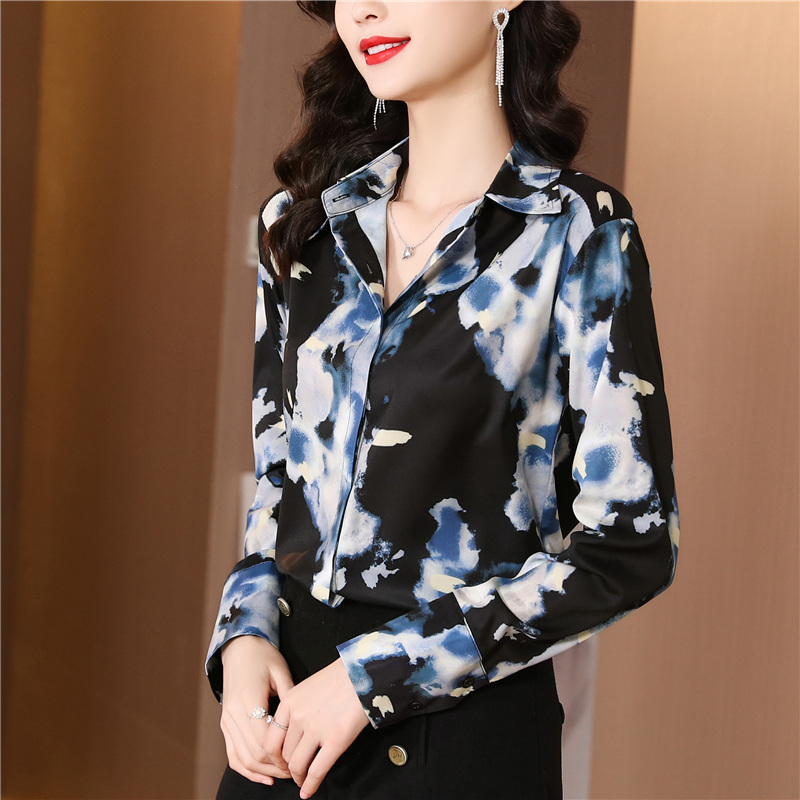 Niche long sleeve tops temperament shirt for women