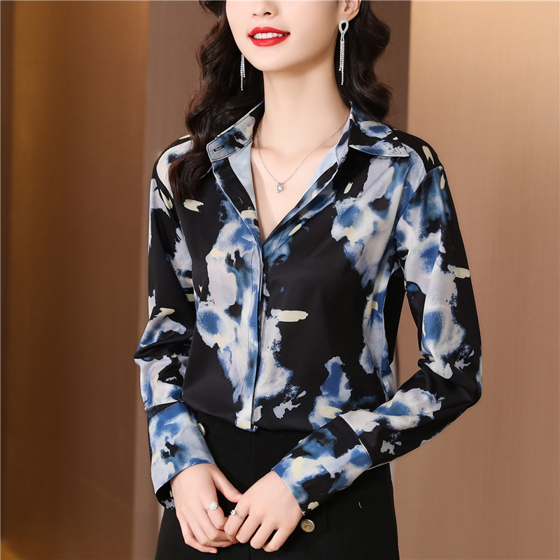 Niche long sleeve tops temperament shirt for women