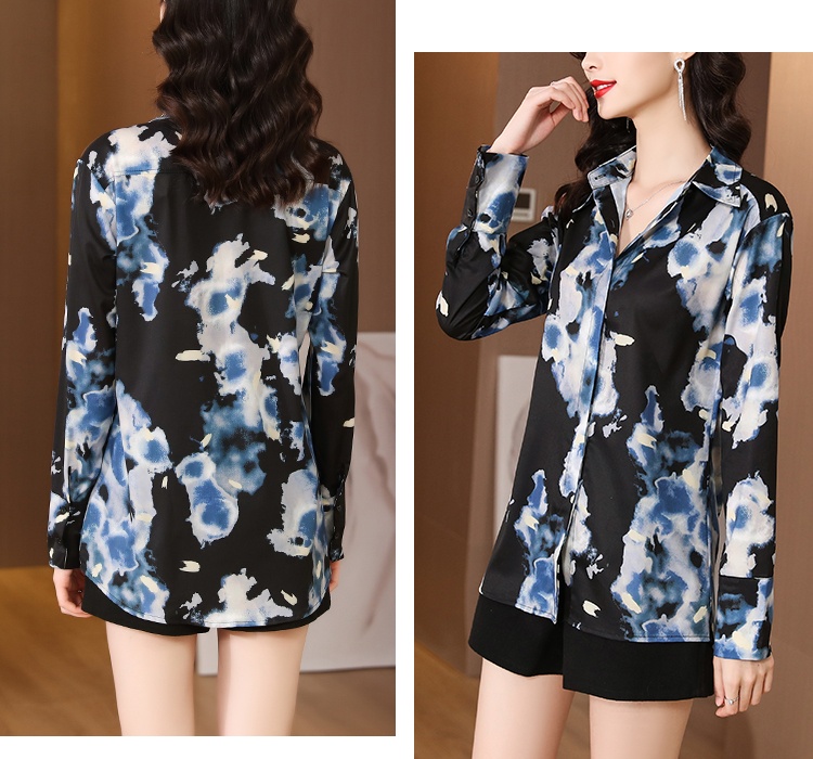 Niche long sleeve tops temperament shirt for women