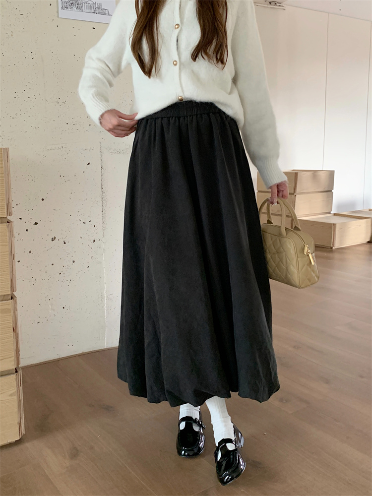 A-line bud skirt slim skirt