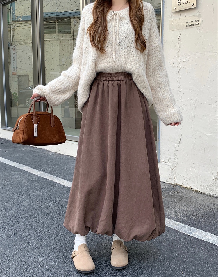 A-line bud skirt slim skirt