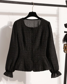 Niche slim tops large yard pinched waist shirt