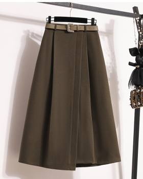 Thick high waist long dress retro slim skirt for women