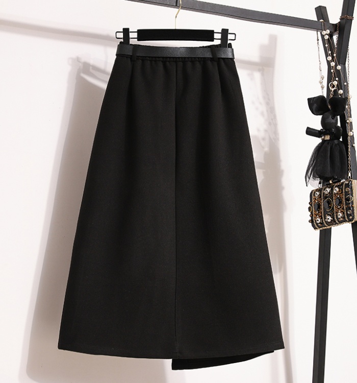 Thick high waist long dress retro slim skirt for women