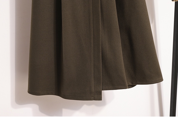 Thick high waist long dress retro slim skirt for women