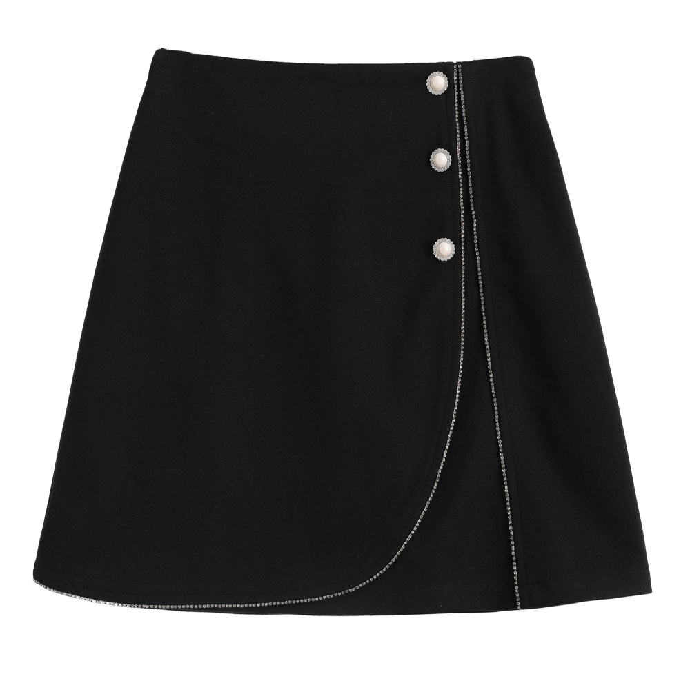 Autumn and winter A-line short skirt woolen skirt for women