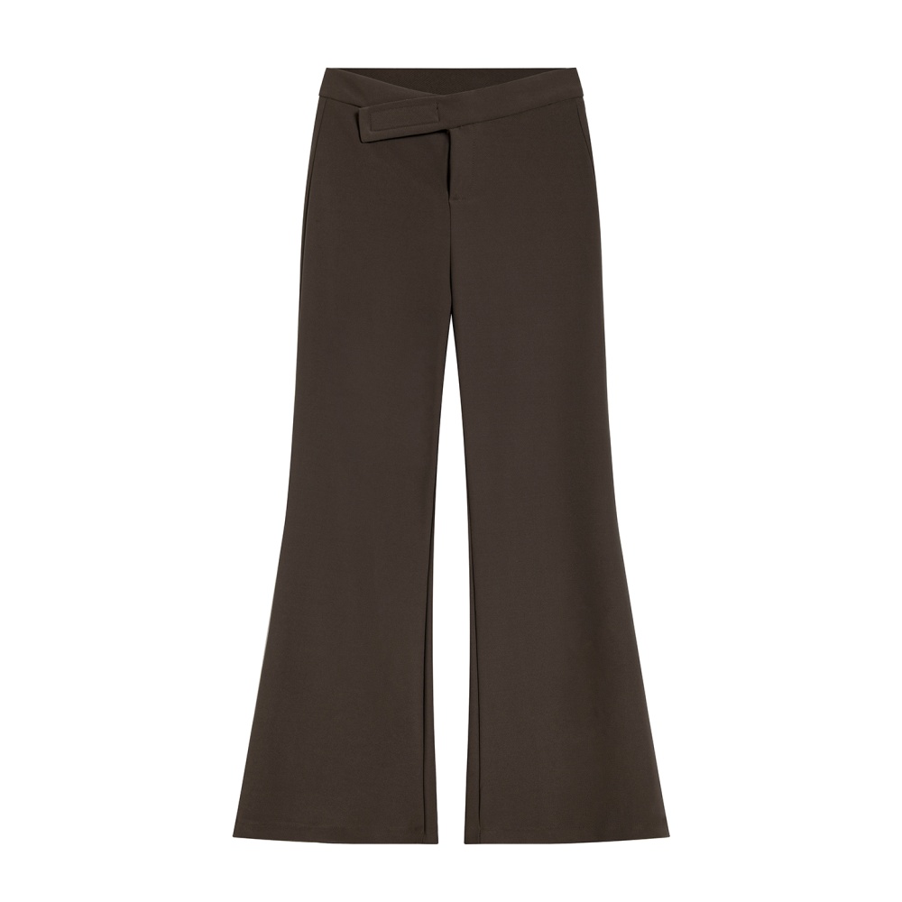 High waist slim pants all-match velcro stretch pants