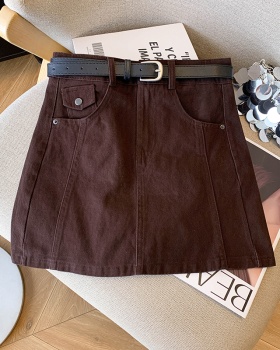 High waist all-match autumn and winter skirt for women